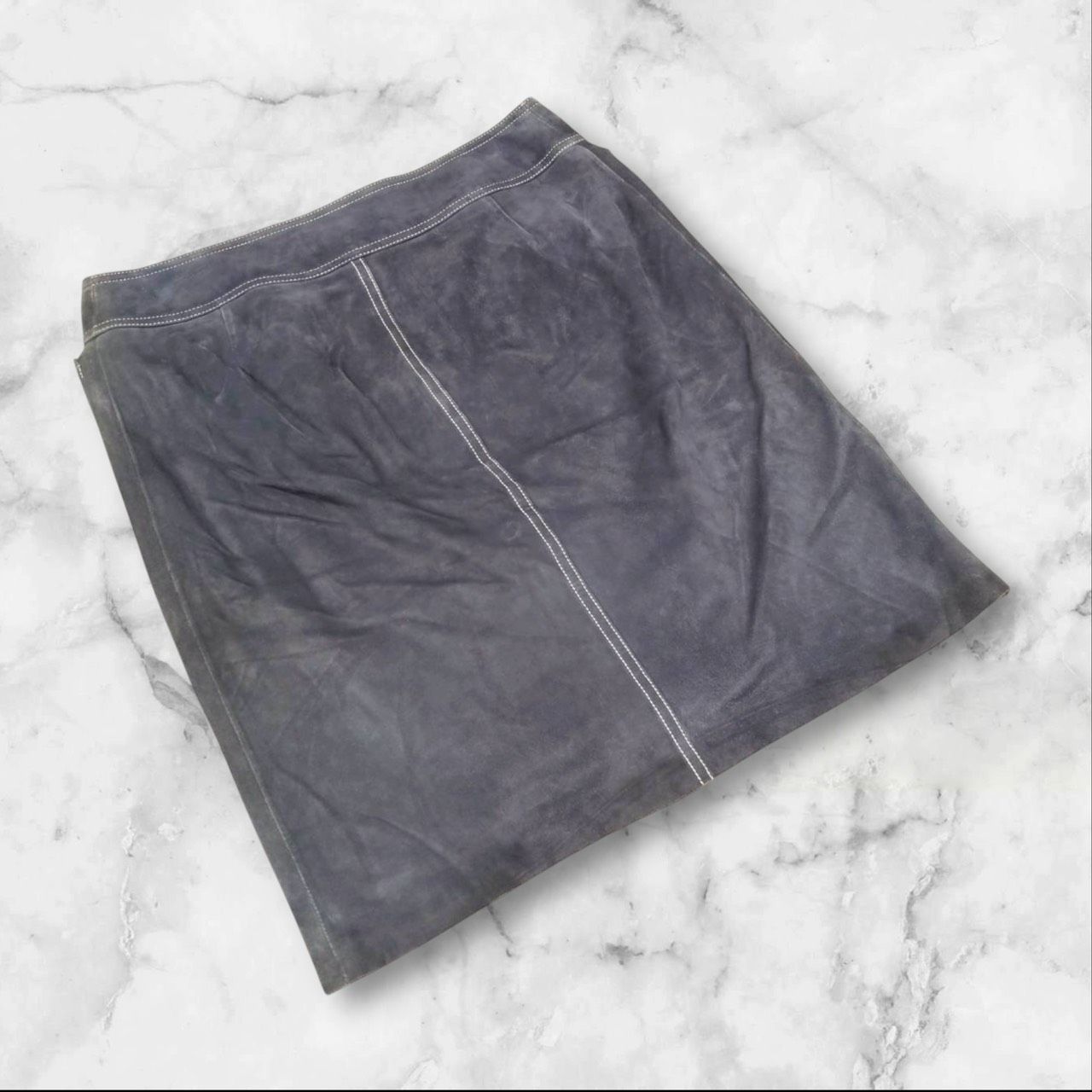 マイケルコース 4 ラップスカート タイト スエード ヤギ革 ステッチ