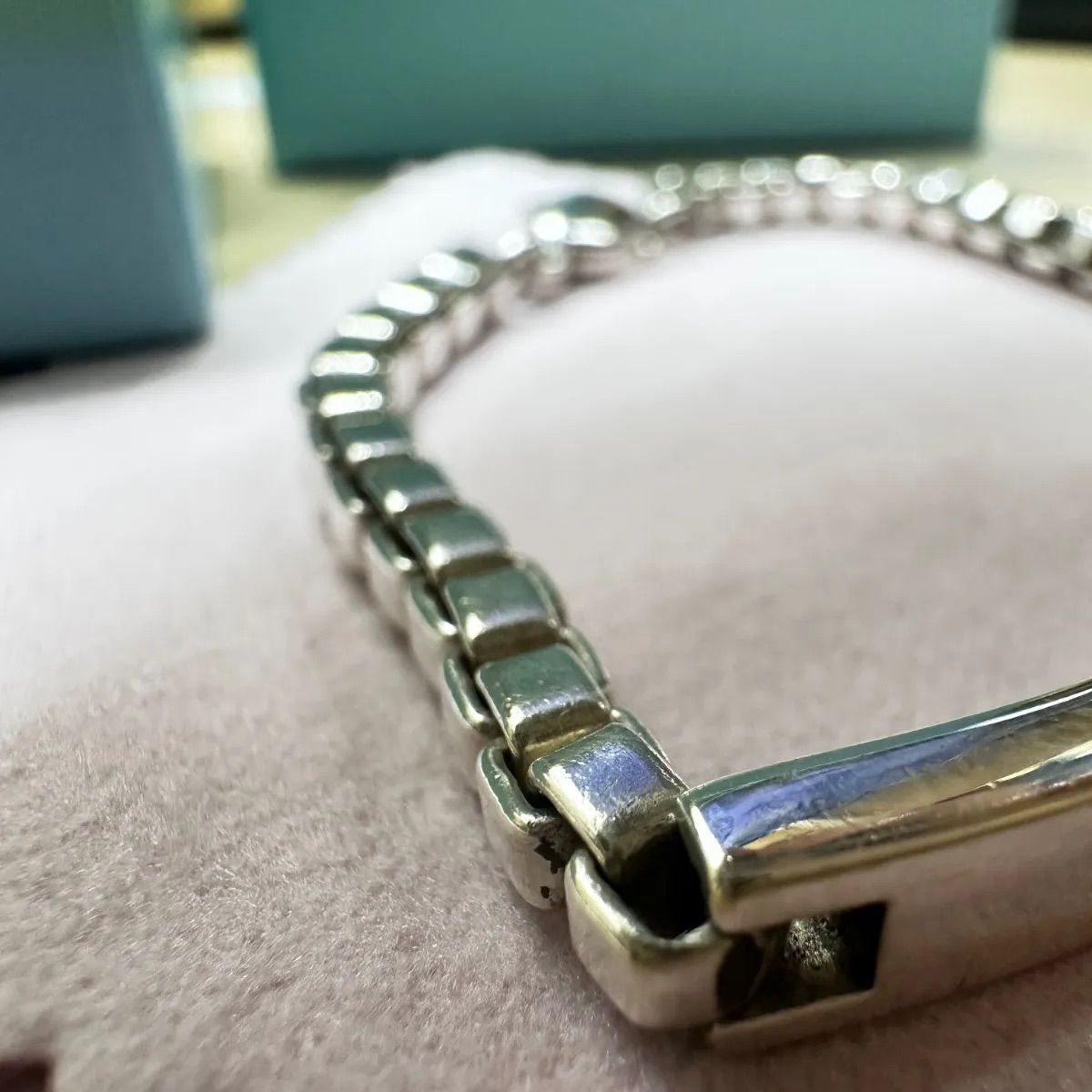 【極美品】ティファニー SV925　ベネチアンリンク ID ブレスレット TIFFANY&Co. ティファニー ベネチアン リンク ID ブレスレット