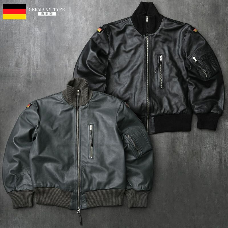 ドイツ軍 ヴィンテージ ドイツ パイロット　レザージャケット　フライトジャケット ドイツ軍タイプ パイロットレザージャケット JJ383YN レザーフライト