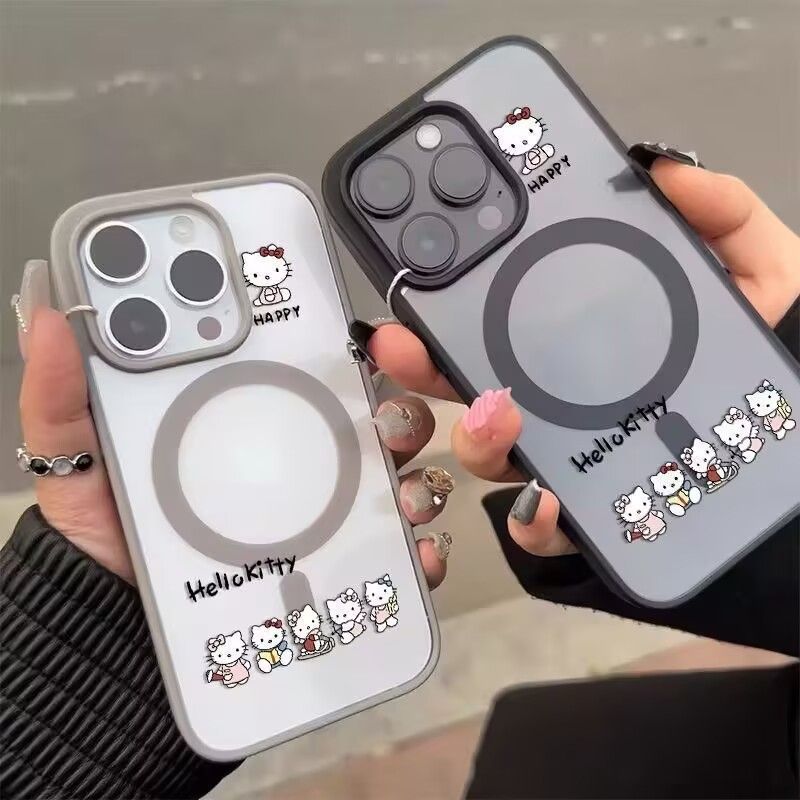 スマホケース キティーちゃん 透明 MagSafe対応 iPhone対応
