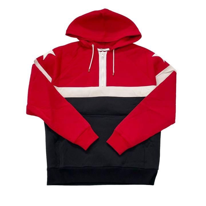 GIVENCHY ジバンシィ パーカー フード レッド ホワイト ブラック