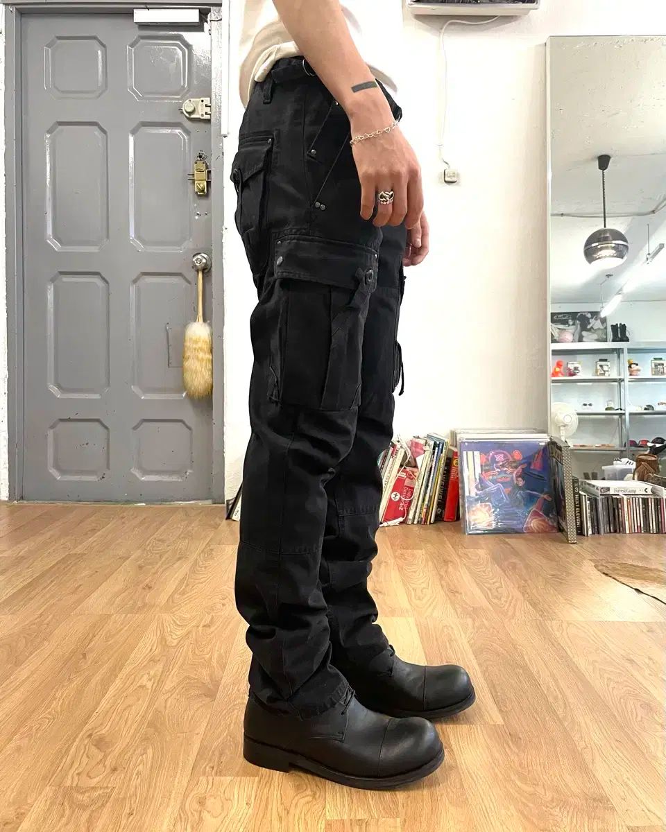 sullen armani exchange カーゴパンツ　ブラック　y2k Y2k-メンズカーゴパンツ,ブラック,ストリートウェア,ヒップ