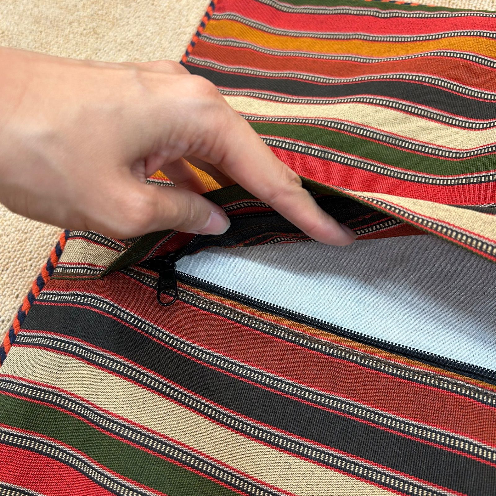 草木染め 座布団