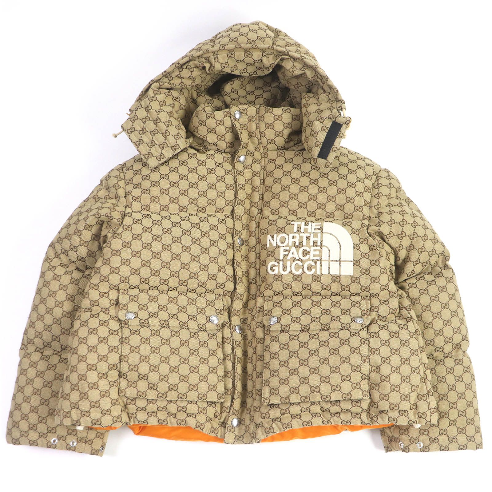 極美品□GUCCI グッチ THE NORTH FACE ザ・ノースフェイス 657012 GG総柄 ロゴエンブロイダリー ダウンジャケット ベージュ  M イタリア製 正規品 メンズ - メルカリ