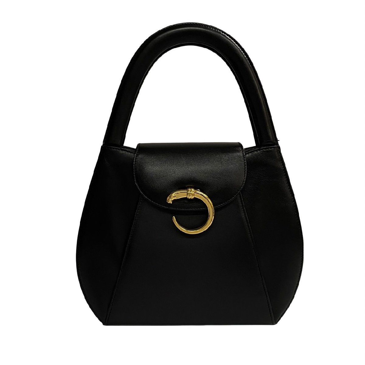 【美品】希少品CARTIERパンサーライン 本革 ハンドバッグ トートバッグ 極 美品 希少品 Cartier カルティエ パンテール パンサーライン