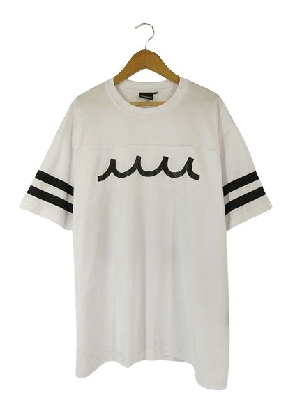 アカンサス ACANTHUS ×ムータマリン muta MARINE Football Tee Tシャツ クルーネック 半袖 プリント ロゴ MMAC-MA2411 サイズ7 白系 QQQ