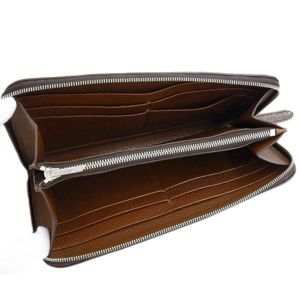 美品】カミーユ・フォルネ リザード 散々 ラウンド 長財布