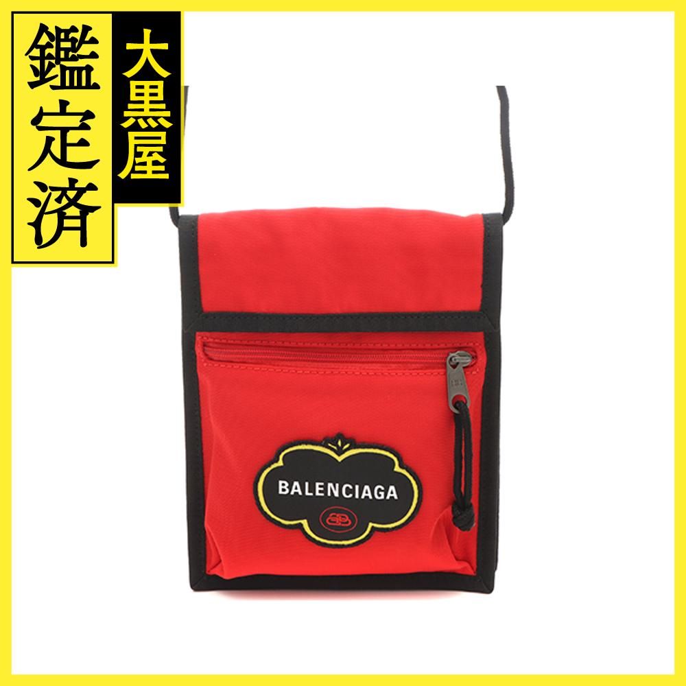 H-04 BALENCIAGA エクスプローラー スモールポーチ Explorer ストラップ付きスモール ポーチ