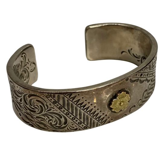 マウントヒル Mt.hill Stamped Rose Cuff バングル メンズ