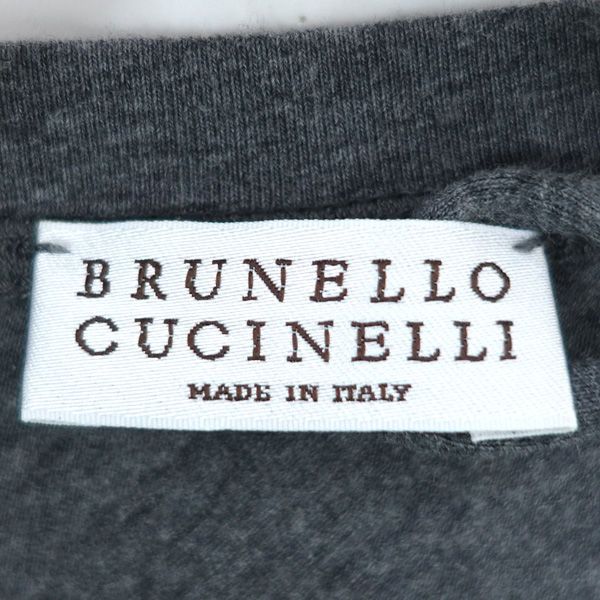 BRUNELLO CUCINELLI / ブルネロクチネリ  長袖Tシャツ/ロンT/無地/グレー/サイズL DS51826 レディースファッション 中古 BRUNELLO CUCINELLI / ブルネロクチネリ ◇長袖Tシャツ/ロンT