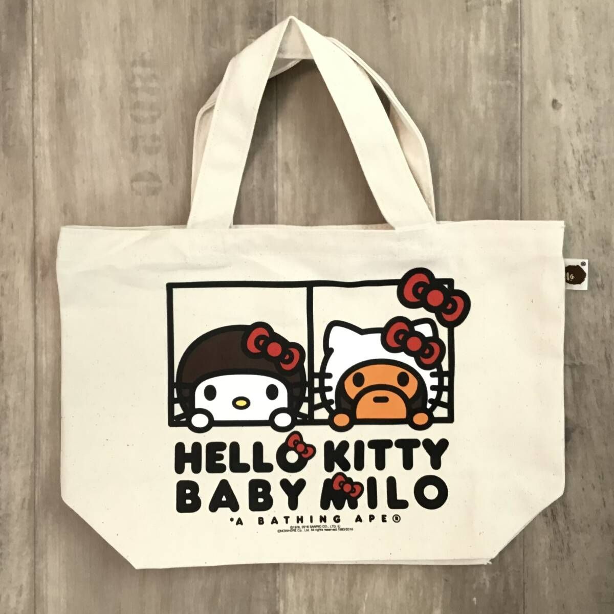 ☆新品☆ サンリオ キティ マイロ トートバッグ a bathing ape ☆新品☆ サンリオ キティ マイロ トートバッグ a bathing ape