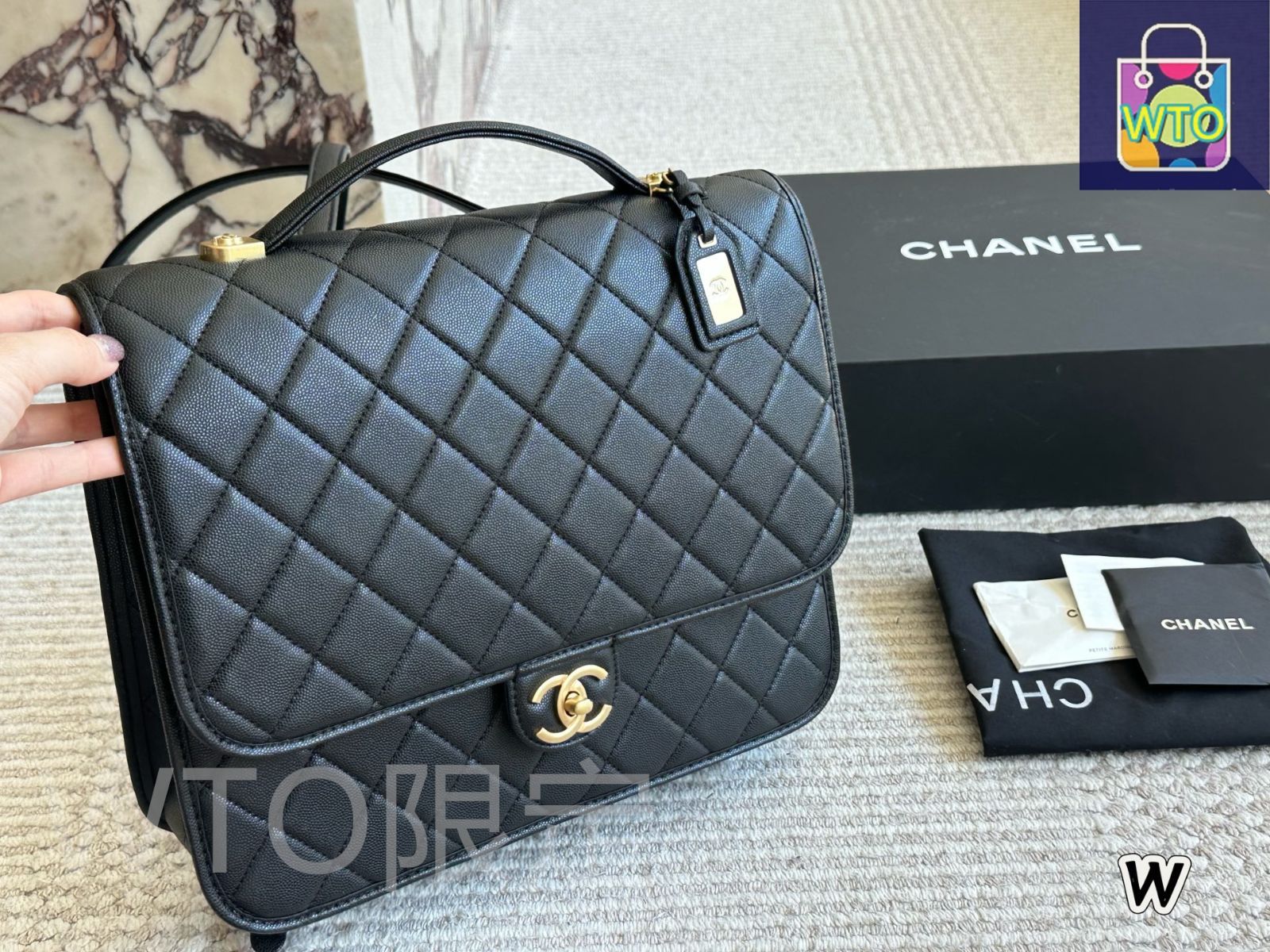 CHANEL 22K キャビアスキン バックパック ? 31×26cm [本日特価