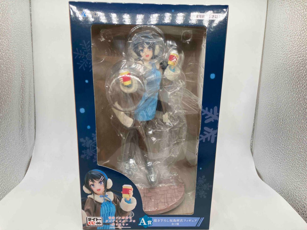 現状品 A賞 描き下ろし 桜島麻衣 フィギュア (コｰト:ブラウン