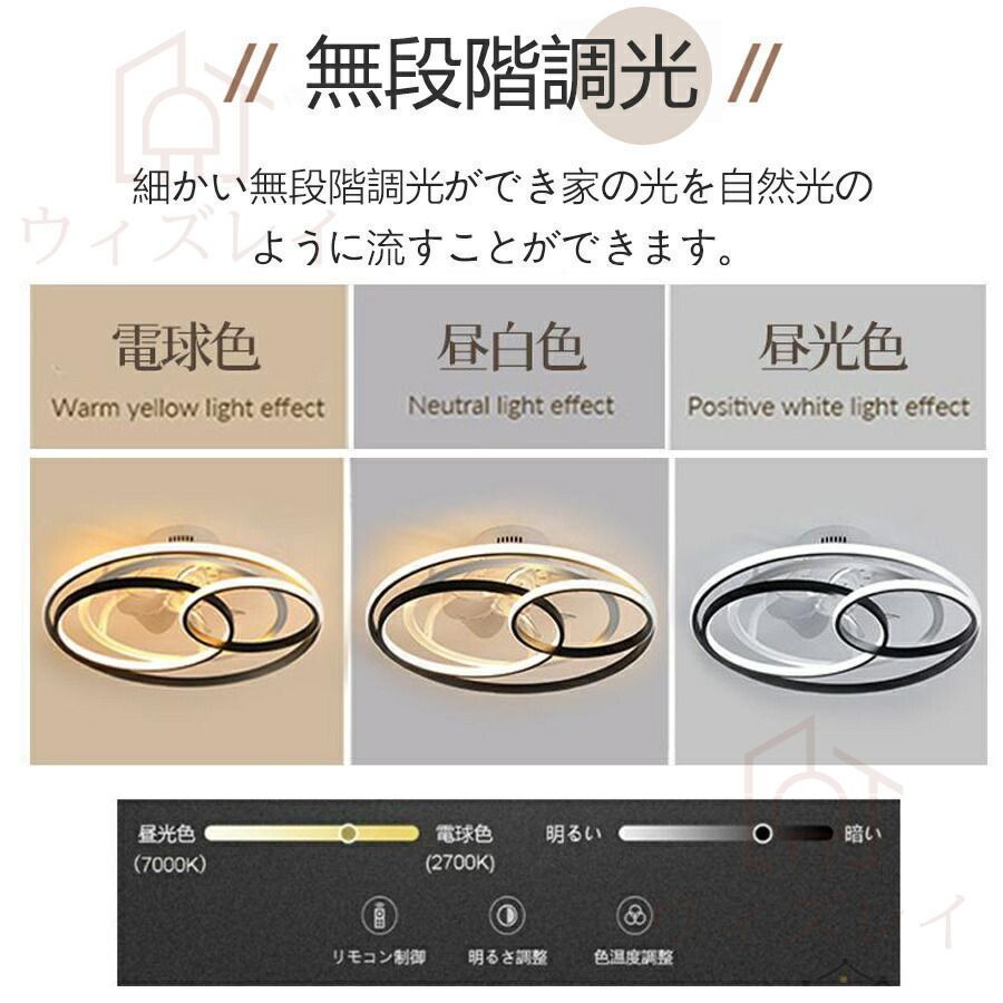 北欧 ファン付き照明