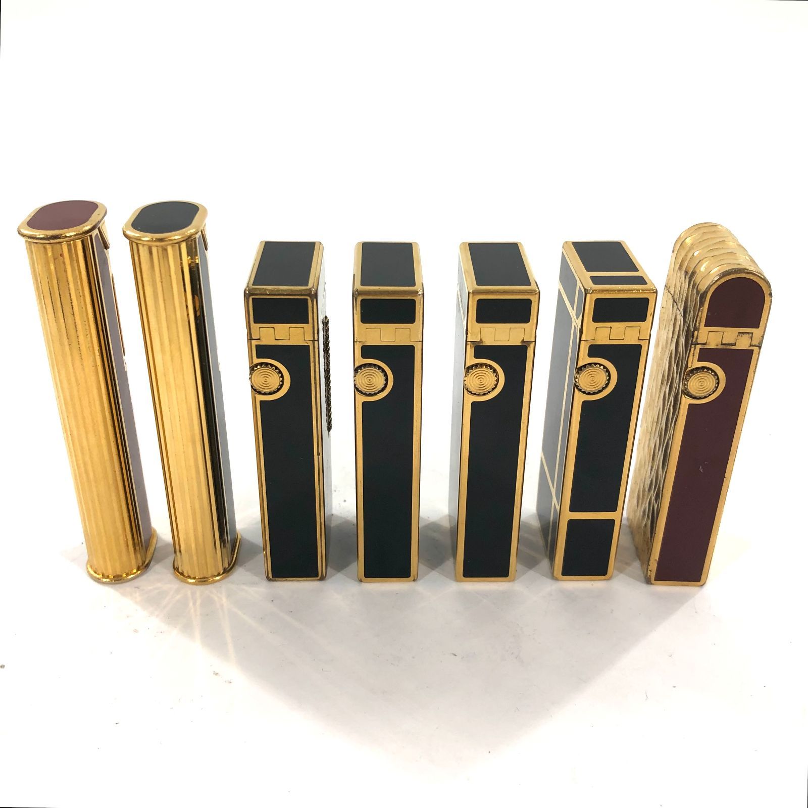 人気定番，新作 Dunhill ローラーガスライター レッド×ゴールド 火花