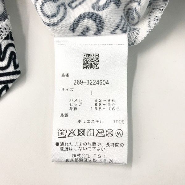 PGG PEARLY GATES ジップワンピース 総柄 ホワイト系 1