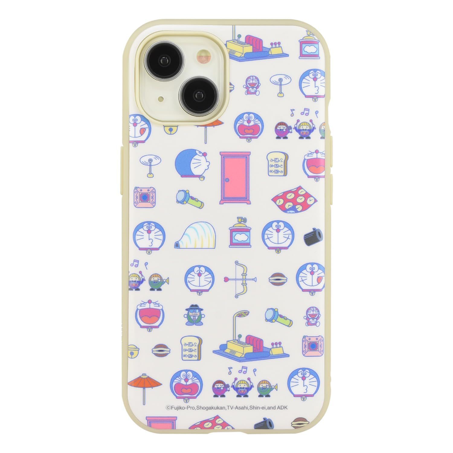 グルマンディーズ ドラえもん IIIIfit(イーフィット) iPhone15 / 14 / 13 対応 ケース 総柄 DR-126B