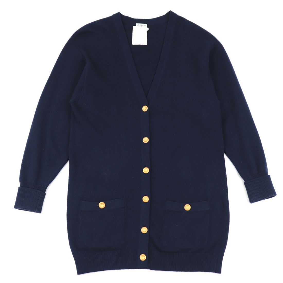 美品◎CHANEL シャネル セーター ココマーク 金ボタン 90sヴィンテージ CHANEL シャネル ニット 半袖 金ボタン ココマーク ヴィンテージ