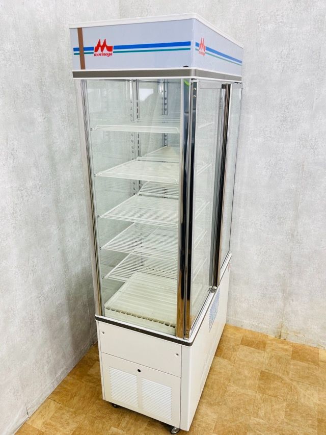 サンデン大型4面冷蔵ショーケース AGV-D420Y 280L 観音開き 森永