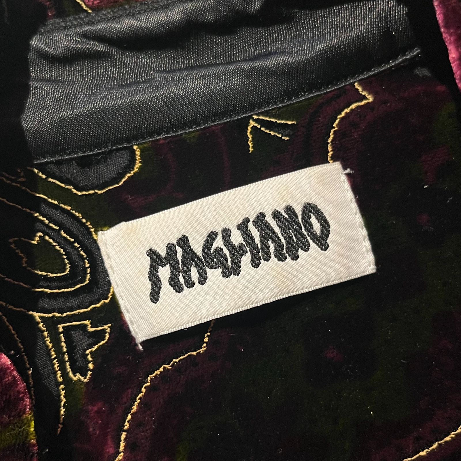 MAGLIANO 21aw ペイズリーベロアシャツ シースルー 刺繍 マリアーノ