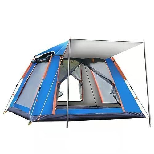 2025最新 テント ワンタッチ 4-6人用 耐水圧3000mm UVカット 紫外線防止 キャンプ テント 防水 撥水加工 防風 通気 折りたたみ コンパクト前後ダブルドア 防虫対