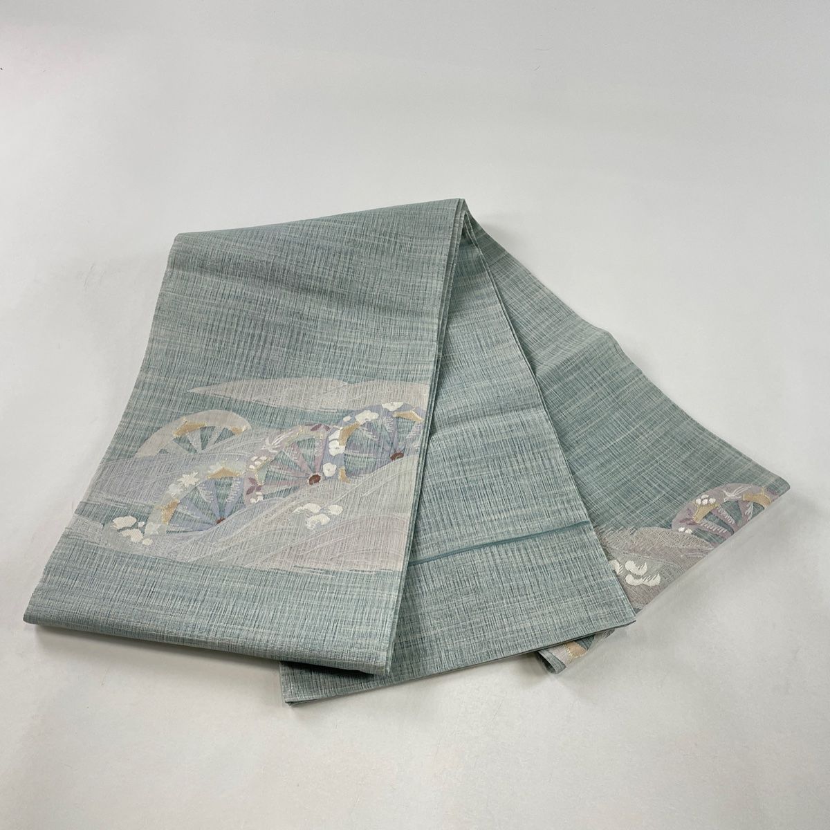 袋帯 六通 絽 金彩 雪輪 たんぽぽ 牡丹 菊 夏帯 24M612f - メルカリ