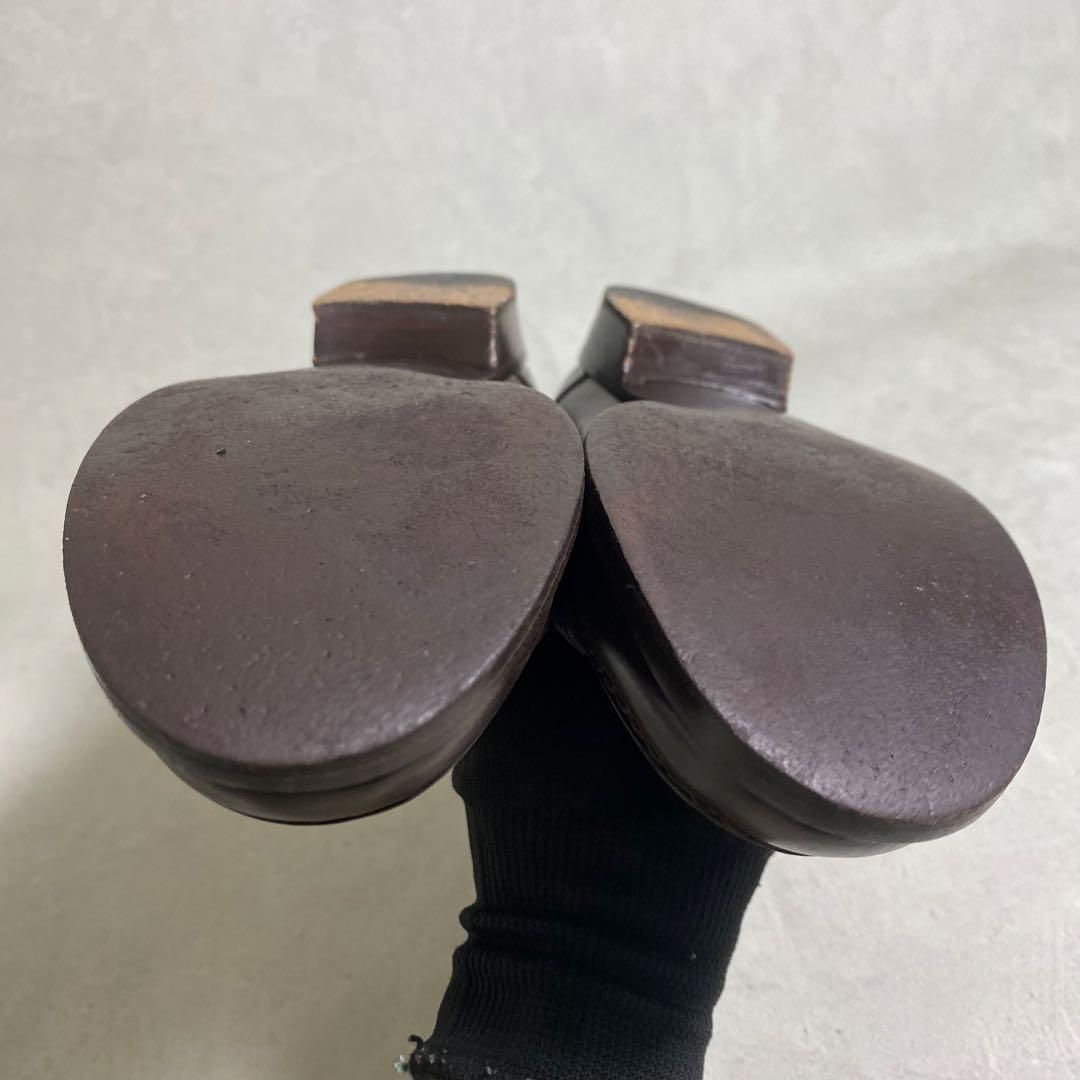 【美品】セリーヌ コインローファー 24cm ブラウン トリオンフ 美品】セリーヌ コインローファー 24cm ブラウン トリオンフ