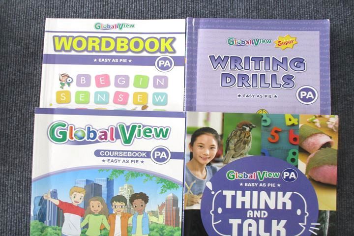 UT27-025 ECC Global View WORDBOOK/WRITING DRILLS EASY AS PIE/PIECE OF CAKE  PA等テキストセット 8冊 DVD2枚/CD10枚付★ 58L4D