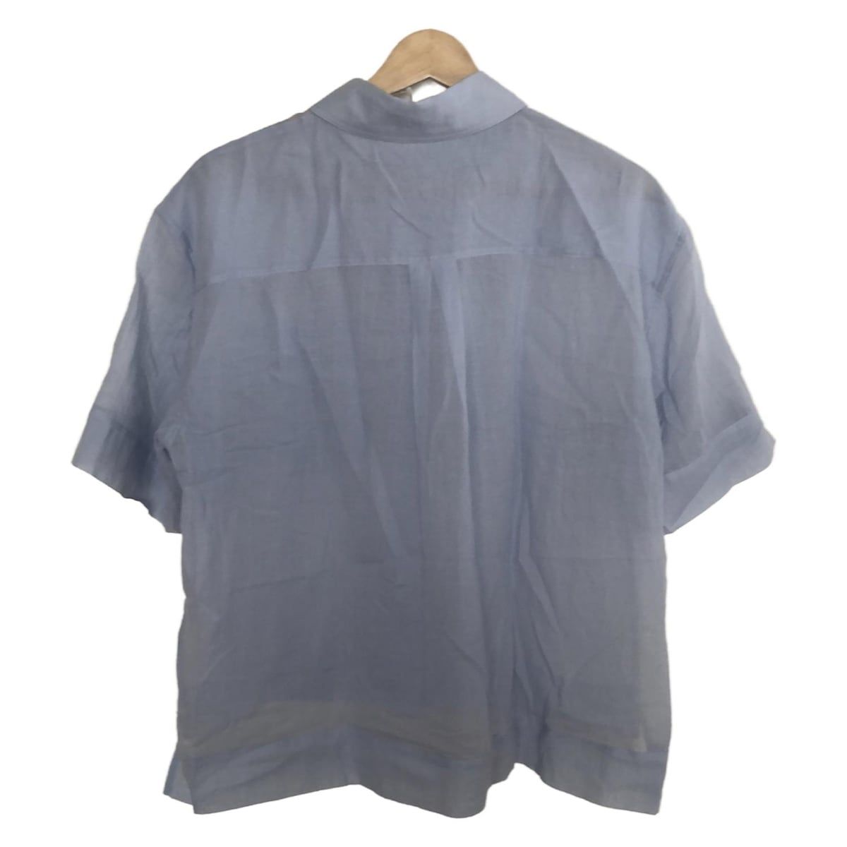 theory セオリー 半袖シャツブラウス サイズS レディース - ライトブルー シースルー