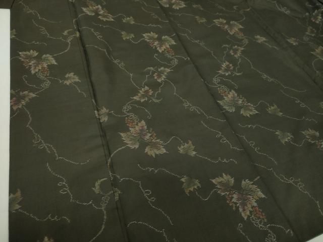 平和屋着物○本場大島紬 葡萄蔦の葉文 正絹 逸品 DAAS3777ps