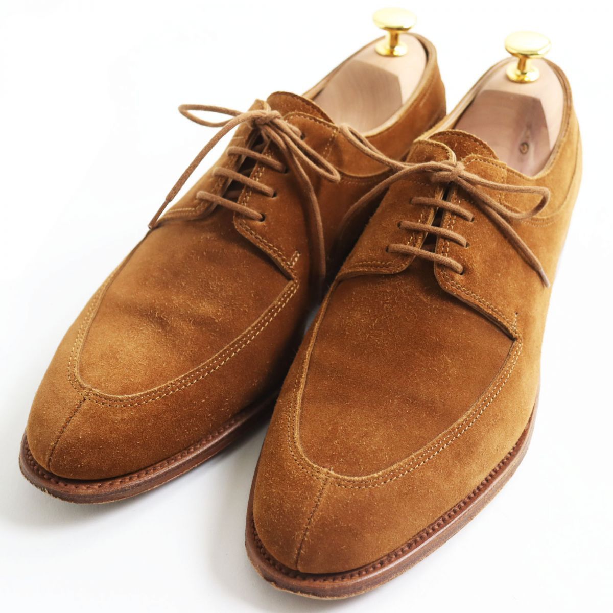 美品○JOHN LOBB ジョンロブ ELSON 8695ラスト Vチップ スウェード