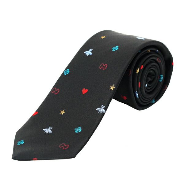 GUCCI ネクタイ シンボルズ ブラック 新品 グッチ GUCCI ネクタイ シンボルズ ブラック - メルカリ