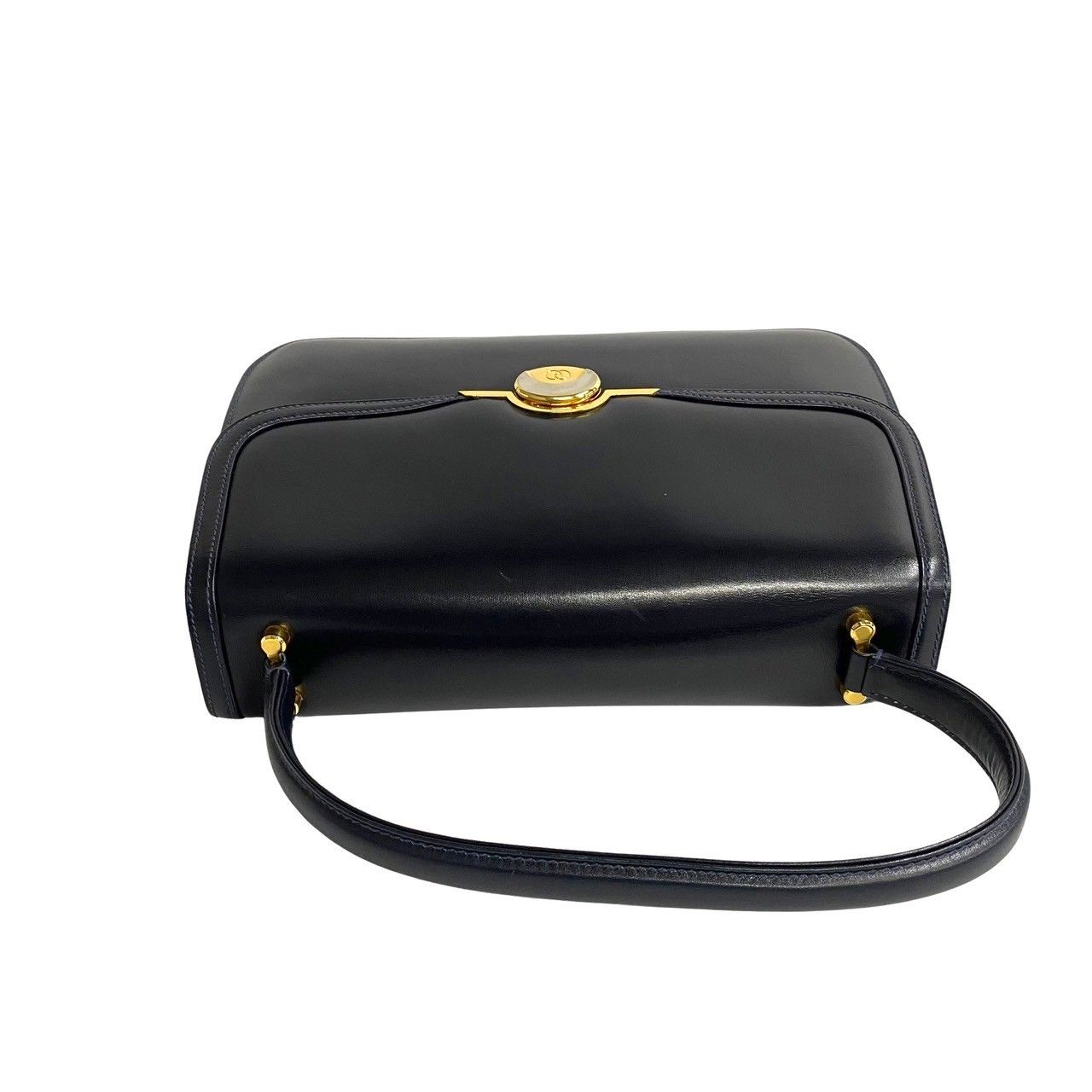 【GUCCI】ハンドバッグ　GG金具　レザー　ブラック　ヴィンテージ Gロゴ金具レザーハンドバッグ000.1448.1269 ブラック