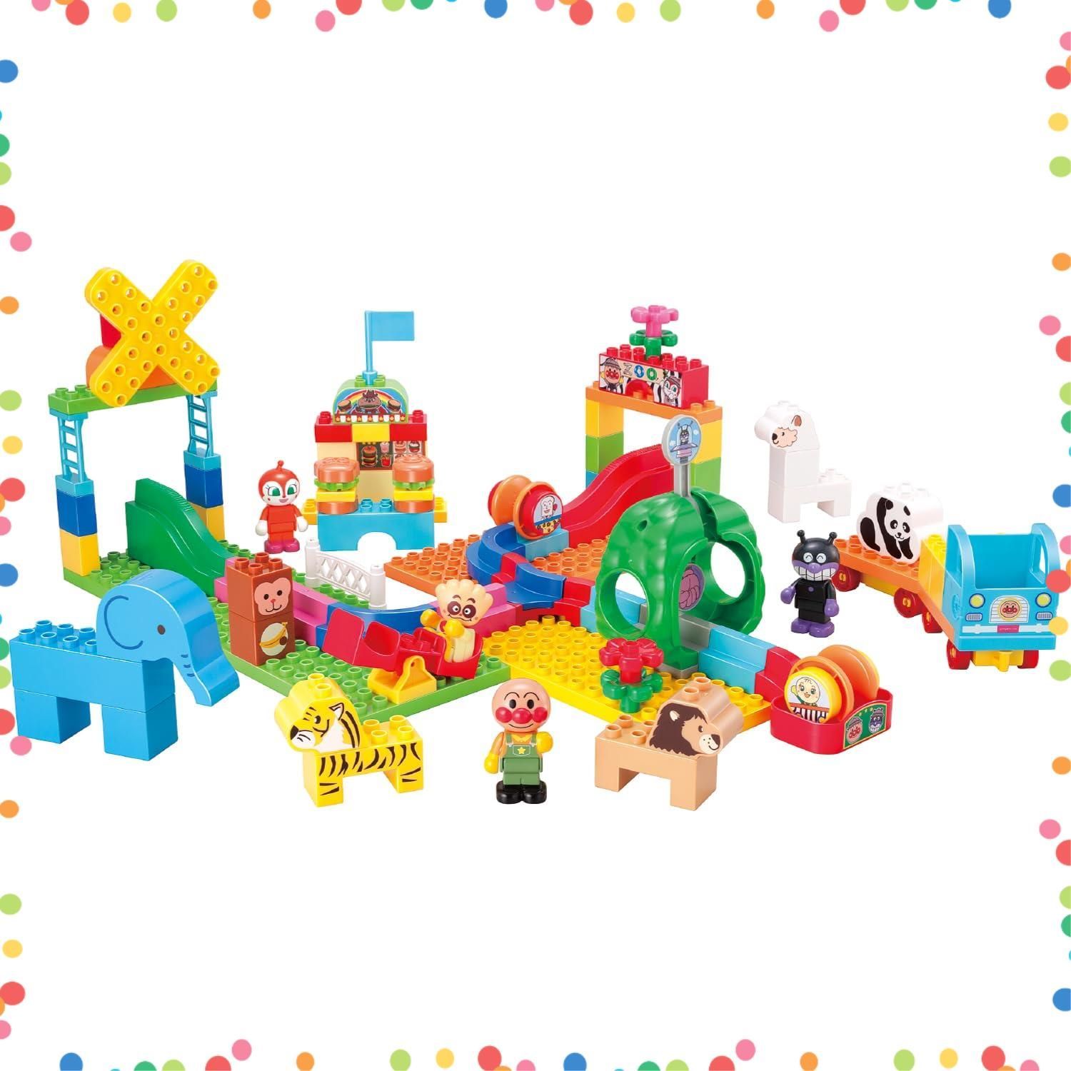 バンダイ BANDAI BlockLabo ブロックラボ アンパンマンころころブロック あそびがたくさん! もっところころ! どうぶつえんDX