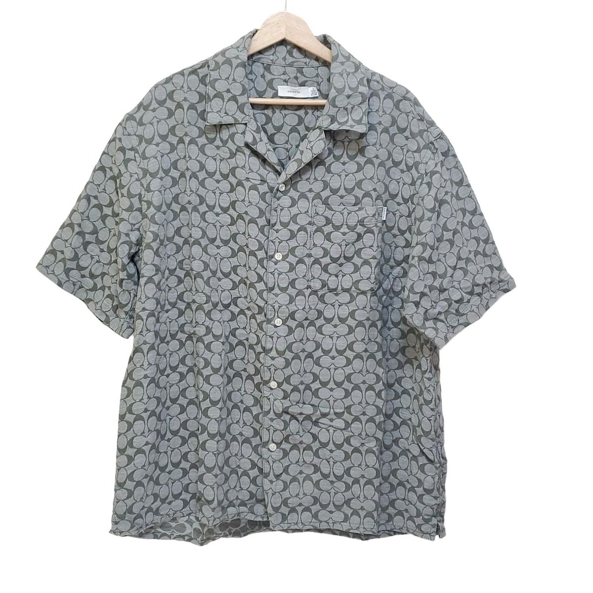 シャツ ビッグシルエット半袖 コーチシャツジャケット メンズ