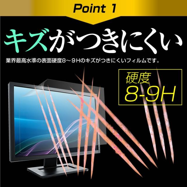 BenQ XL2411T [24インチ (1920x1080)] 機種で使える 強化 ガラスフィルム と 同等の 高硬度9H ブルーライトカット クリア光沢 液晶保護フィルム メール便送料無料