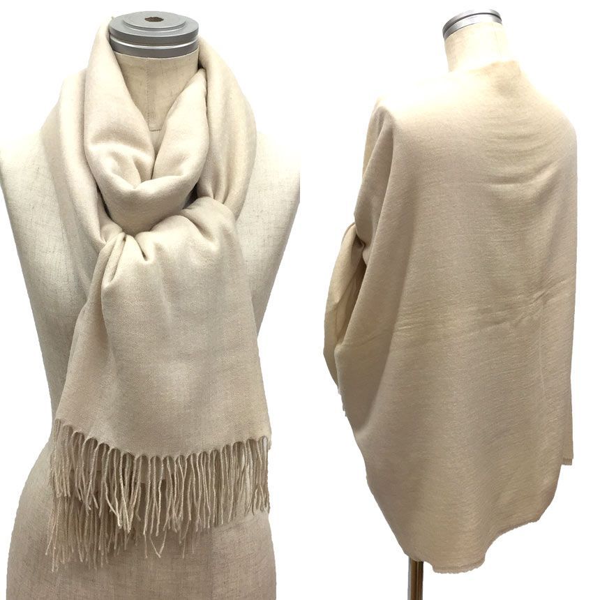 超希少 新品 HERMES マルジェラ期 特大 大判 仕立て マフラー ストール 