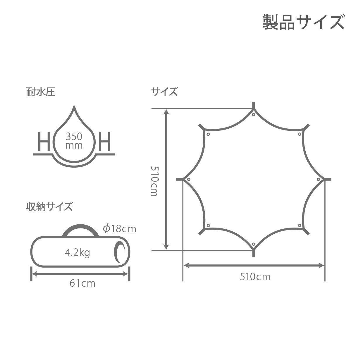 オクラタープ 張り方自由自在の超大型ポリコットンタープ