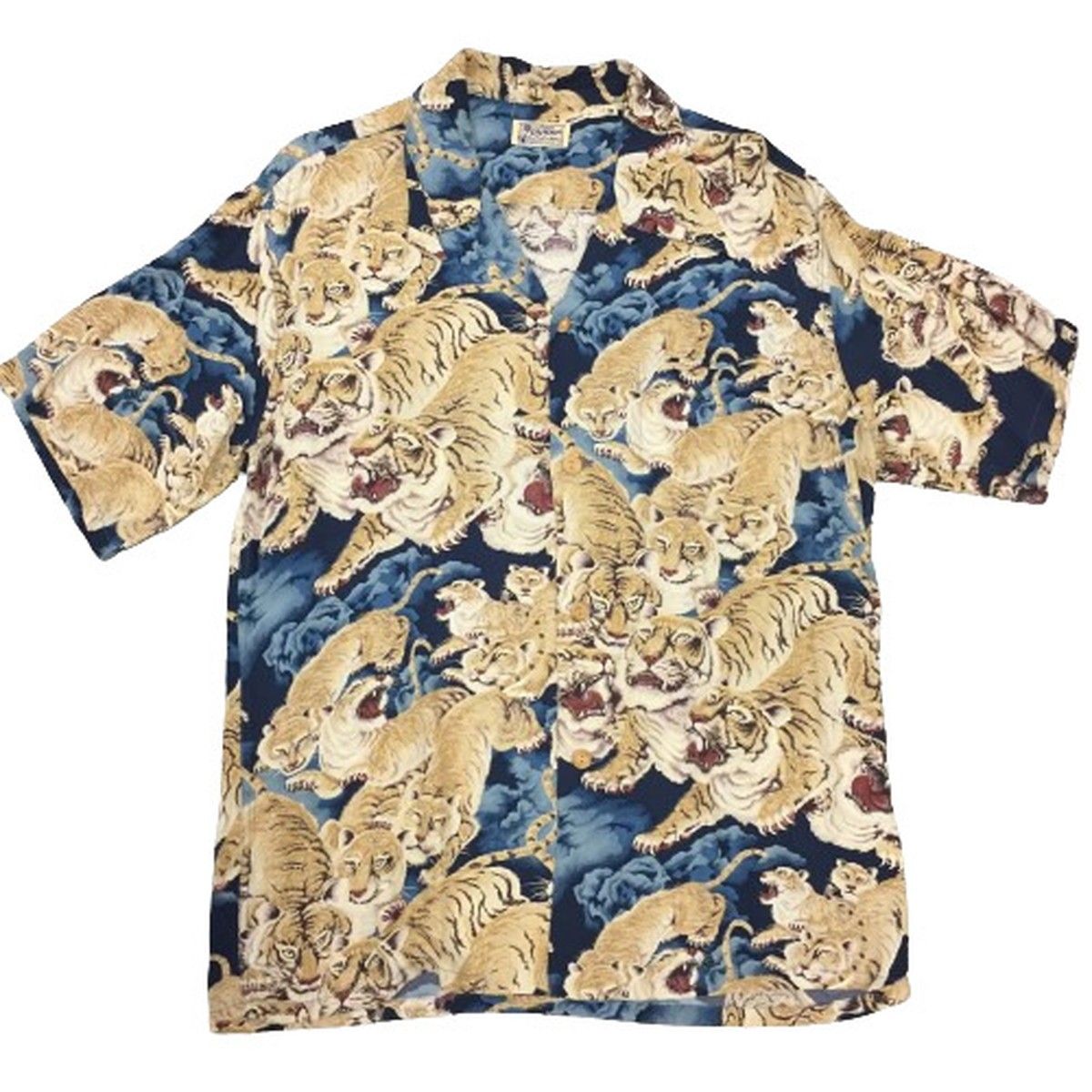 SUN SURF サンサーフ KALAKAUA 百虎 レーヨンアロハシャツ 開襟