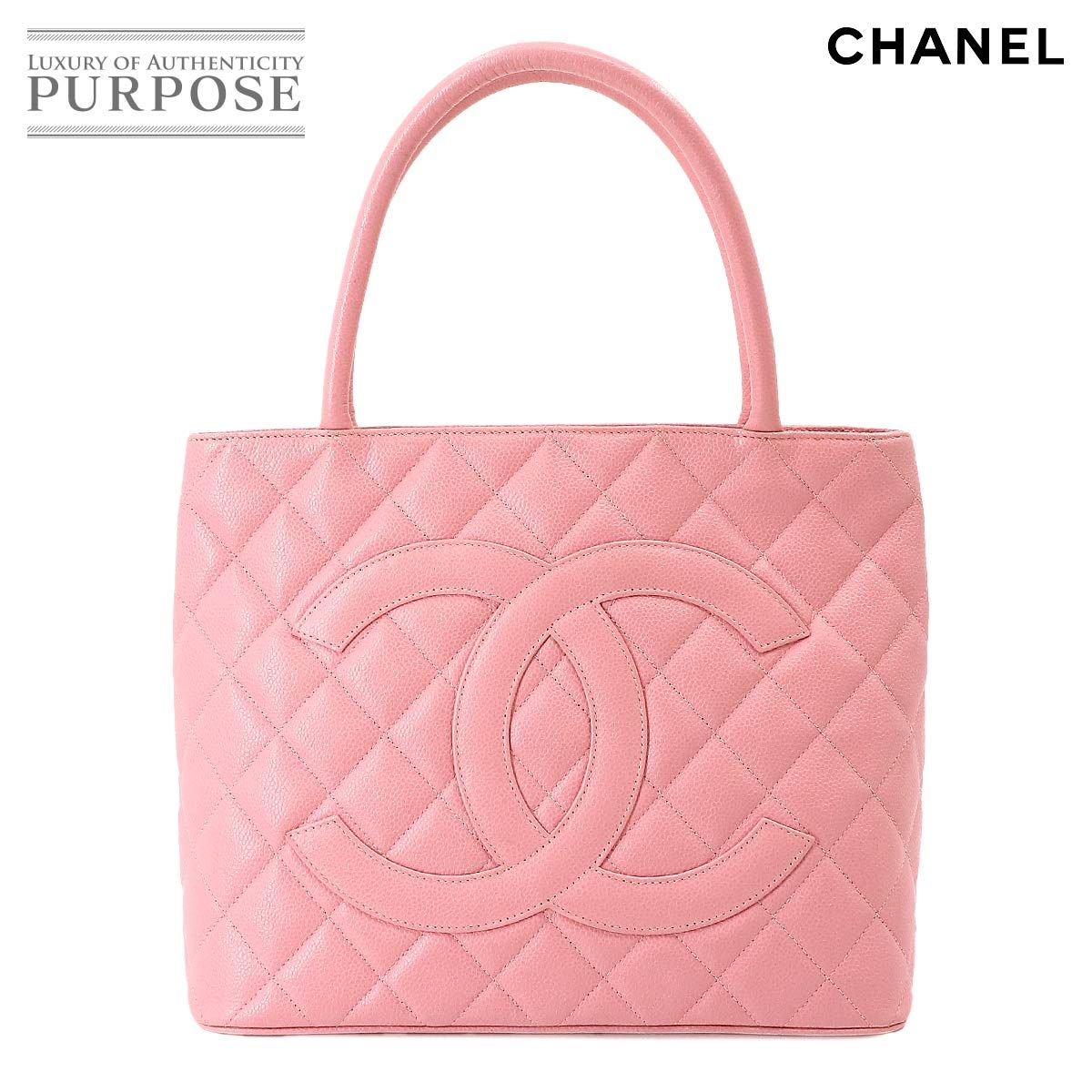 シャネル CHANEL 復刻トート バッグ キャビアスキン ピンク A01804 ...