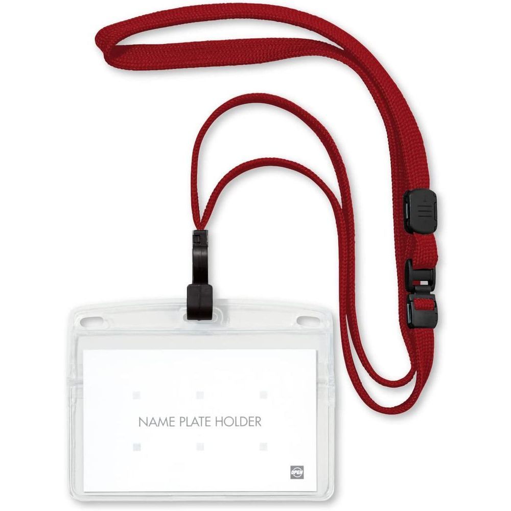 まとめ買い オープン工業 吊り下げ名札 ソフトヨコ名刺 フック式 10枚 赤 NL-22-RD ×3セット