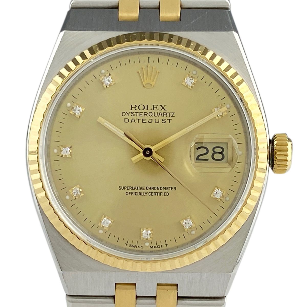 ロレックス ROLEX デイトジャスト 10Pダイヤ 17013G 腕時計 SS YG 