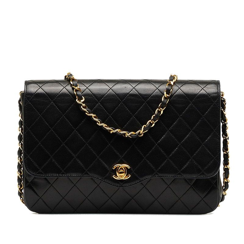 シャネル マトラッセ シングルチェーン ショルダーバッグ ブラック ゴールド ラムスキン レディース CHANEL【228-30629】 - メルカリ