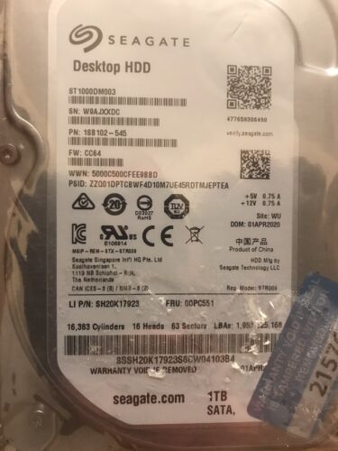 Seagate Desktop HDD 1TB 【公式通販】