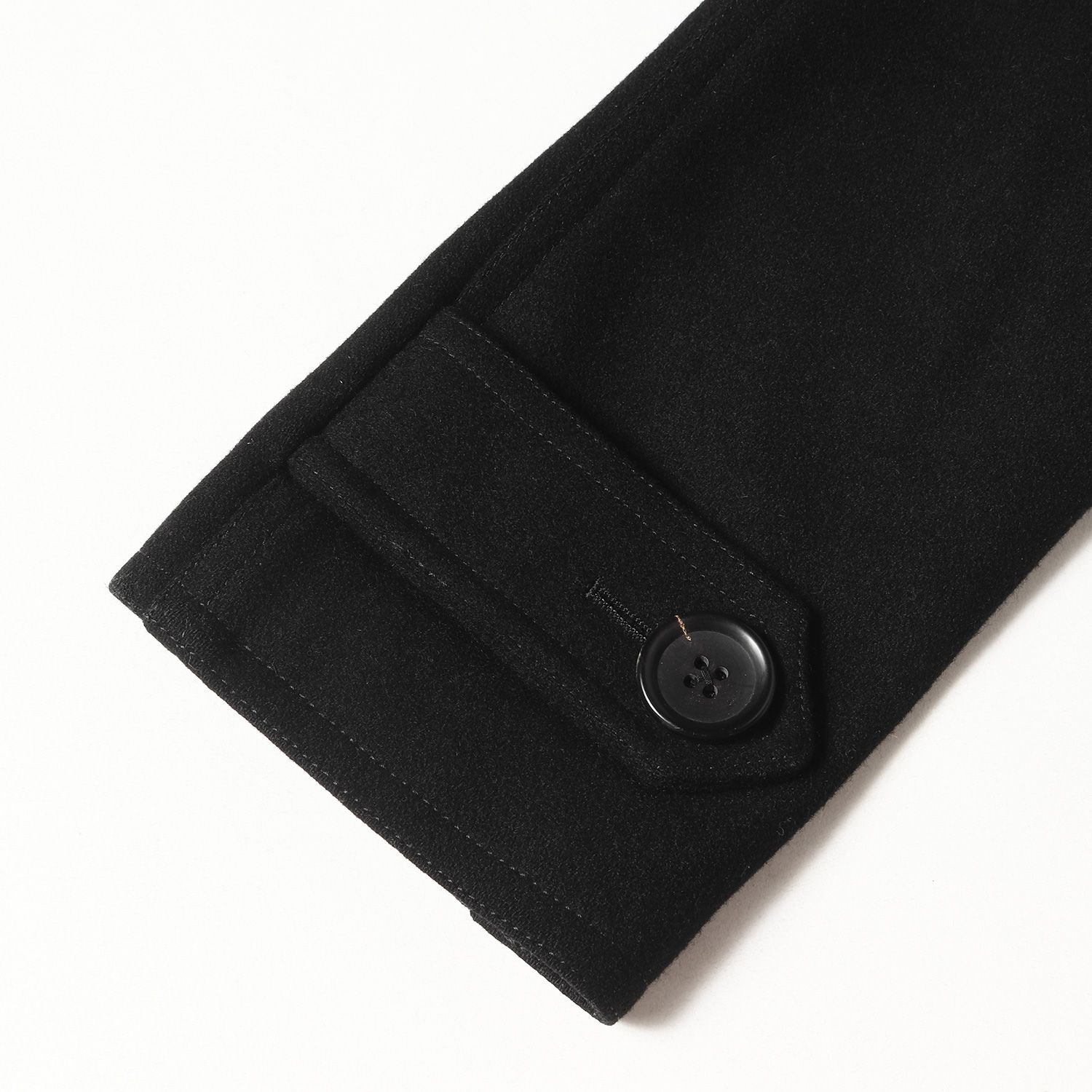 WACKO MARIA ワコマリア コート ブラック 黒 サイズ:S | 裏地ドット柄 メルトンウール Pコート | アウター ジャケット 上着【メンズ】【中古】【K4608】 WACKO MARIA ワコマリア コート ブラック 黒 サイズ:S | 裏地ドット柄