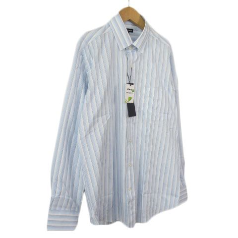 イルファーロ IL FARO イルファーロ IL FARO シャツ ストライプ ペイズリー 長袖 L 青 ブルー