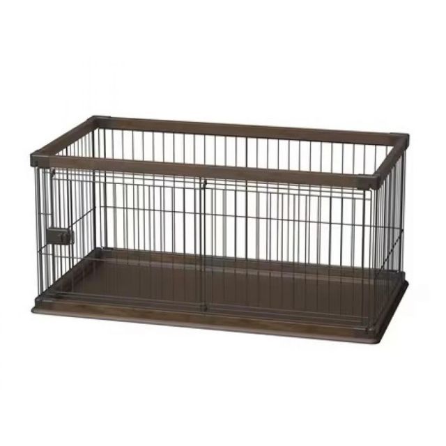 アイリスオーヤマ ウッディサークル PWSR-1260LV ウォールナット 幅120×奥行66.5×高さ55.5cm 木目調 ペット サークル