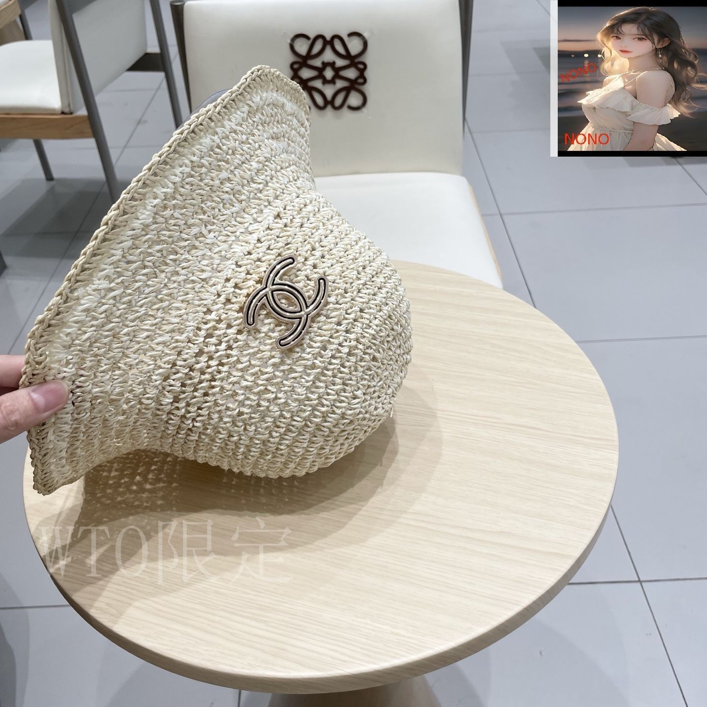 訳ありお値下げ★シャネル★美品★上質ストローハット★58★白 今日特価】CHANEL みストローハット - メルカリ