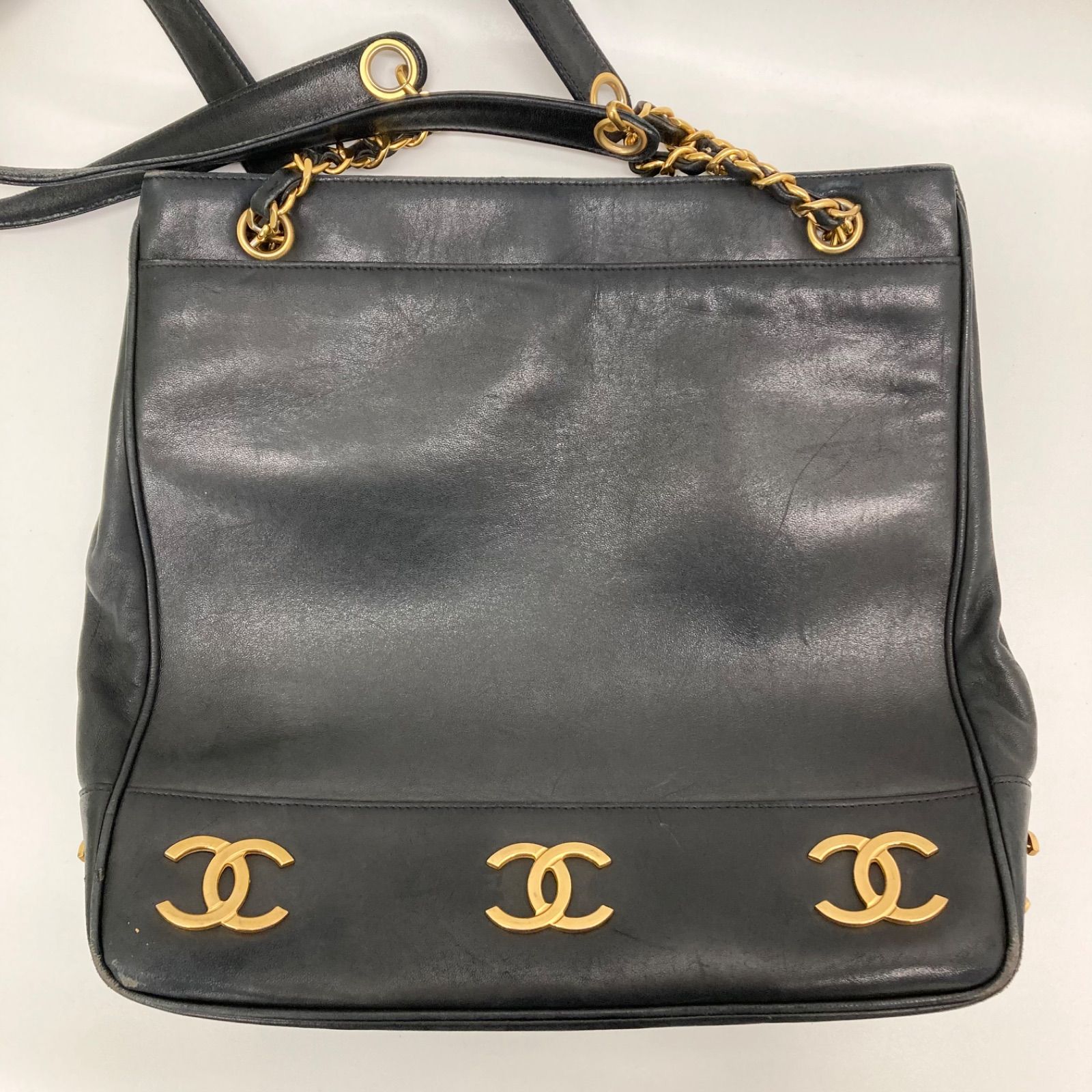 ◆CHANEL◆シャネル トリプルココ チェーンショルダーバッグ ラムスキン ヴィンテージ