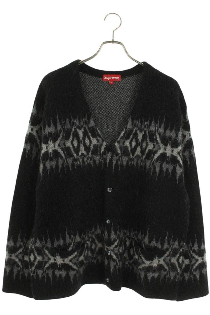 【良品】シュプリーム アブストラクトストライプカーディガン モヘア XL シュプリーム 22AW Abstract Stripe Cardigan アブストラクト